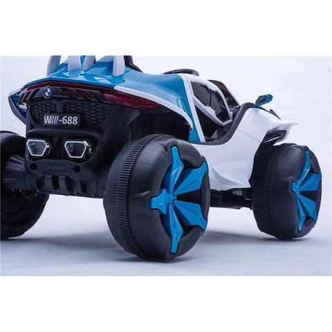 4x4 Big Wheels Electric Jeep in Blue and Red | Ride on Jeep - 11Cart