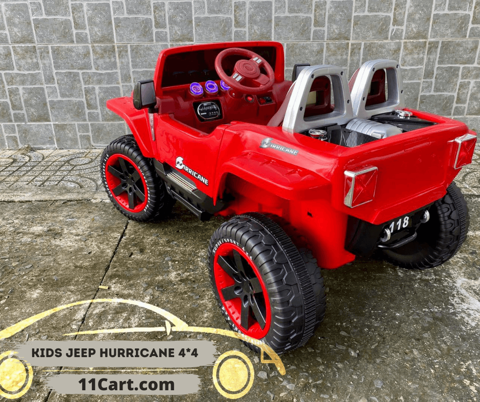 12V 4x4 Off Road Kids Electric Jeep with Parental Remote - 11Cart