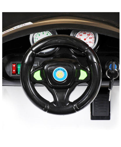 11CART White Battery-Operated Ride on Remote Control Kids Electric Car | 2 Point Safety Harness - 11Cart