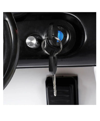 11CART White Battery-Operated Ride on Remote Control Kids Electric Car | 2 Point Safety Harness - 11Cart