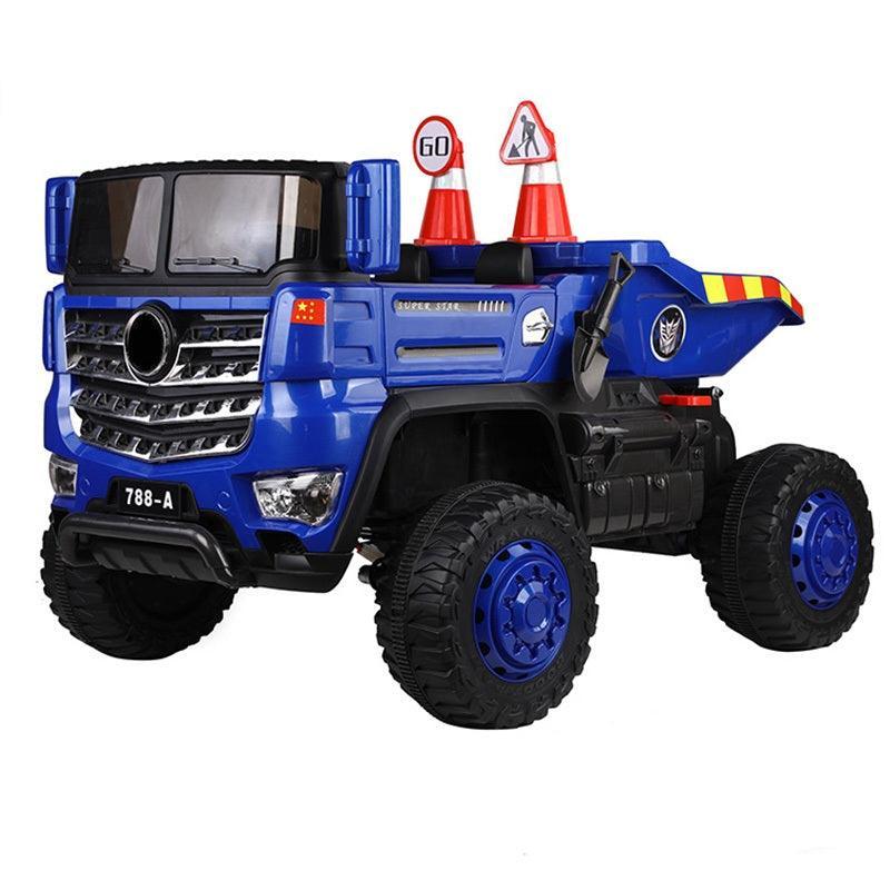 Kids’ ride-on lorry truck with electric tipper and rechargeable battery
