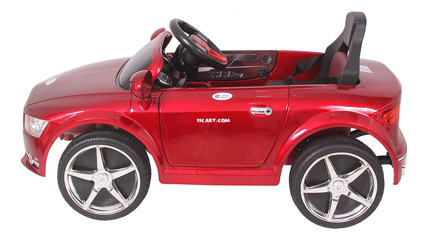 12v Red Audi A8 Coupe Electric Ride on Car for Kids with Safety Handle | Remote & Manual Drive - 11Cart