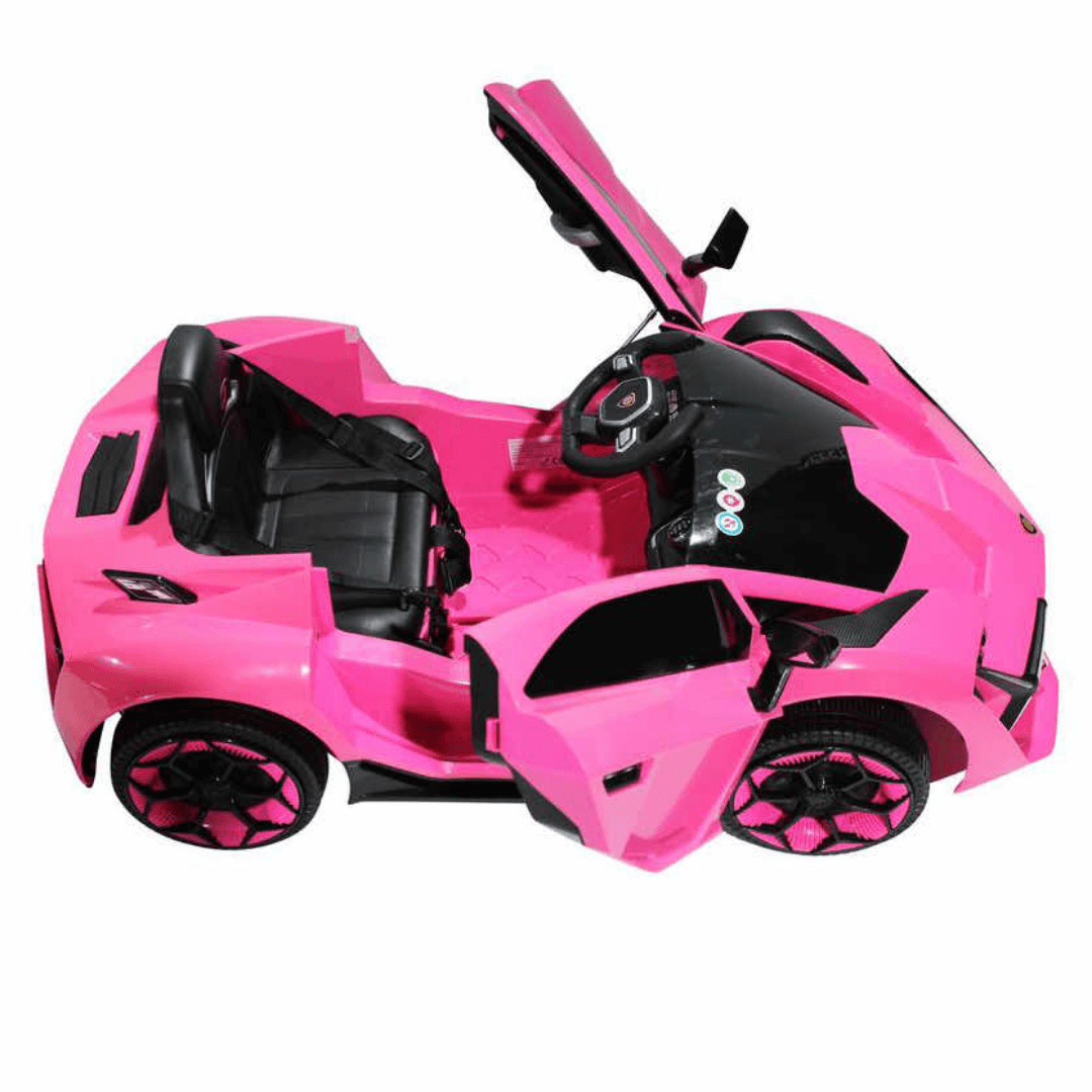 12V Lamborghini Style Battery Operated Ride on Car with Hydraulic Doors for Kids | Remote control & Rear suspension swing - 11Cart
