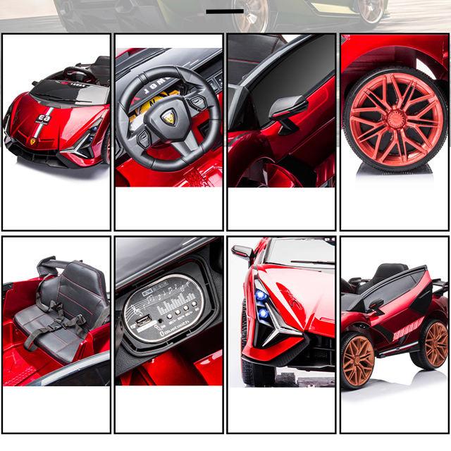 Red Lamborghini Electric Sports Ride on Car for Kids | 4 Channel Parental Control - 11Cart