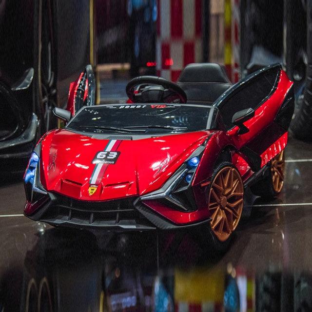 Red Lamborghini Electric Sports Ride on Car for Kids | 4 Channel Parental Control - 11Cart