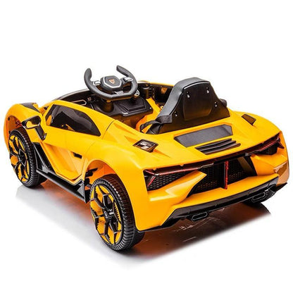 12v Luxurious Yellow Lamborghini Racing Electric Car for Kids - 11Cart