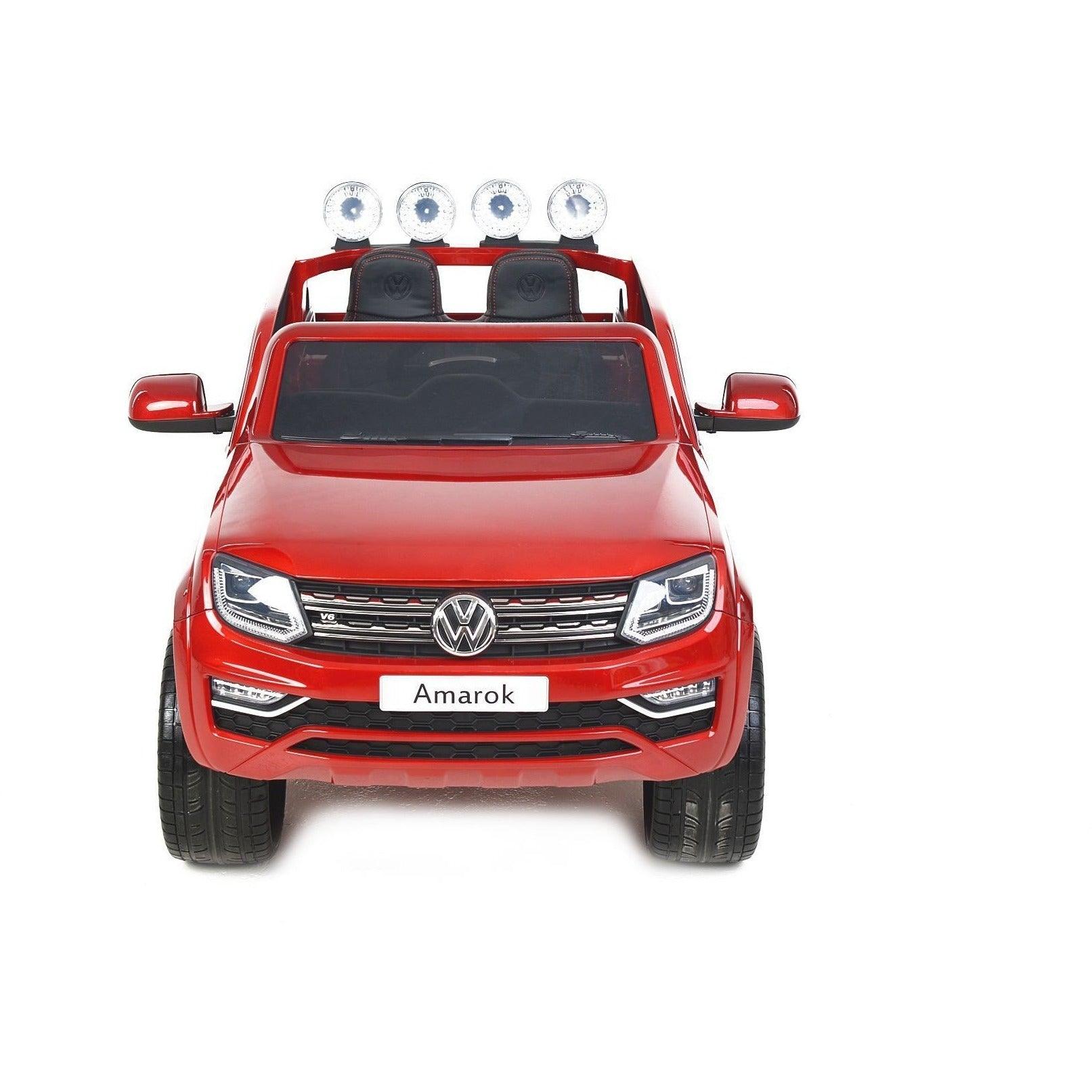 Licensed 12V Volkswagen Amarok ride-on car with parental remote control and adjustable speed
