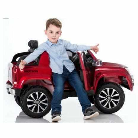 Licensed Volkswagen Amarok ride-on car for kids with remote control for easy supervision
