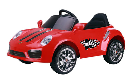 Luxury 12V Porsche ride-on car for children with realistic design and LED lights
