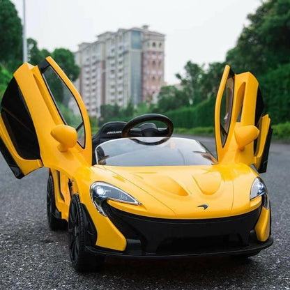 Mclaren P1 12V Remote Control Ride on SUV Car for Kids- Yellow - 11Cart