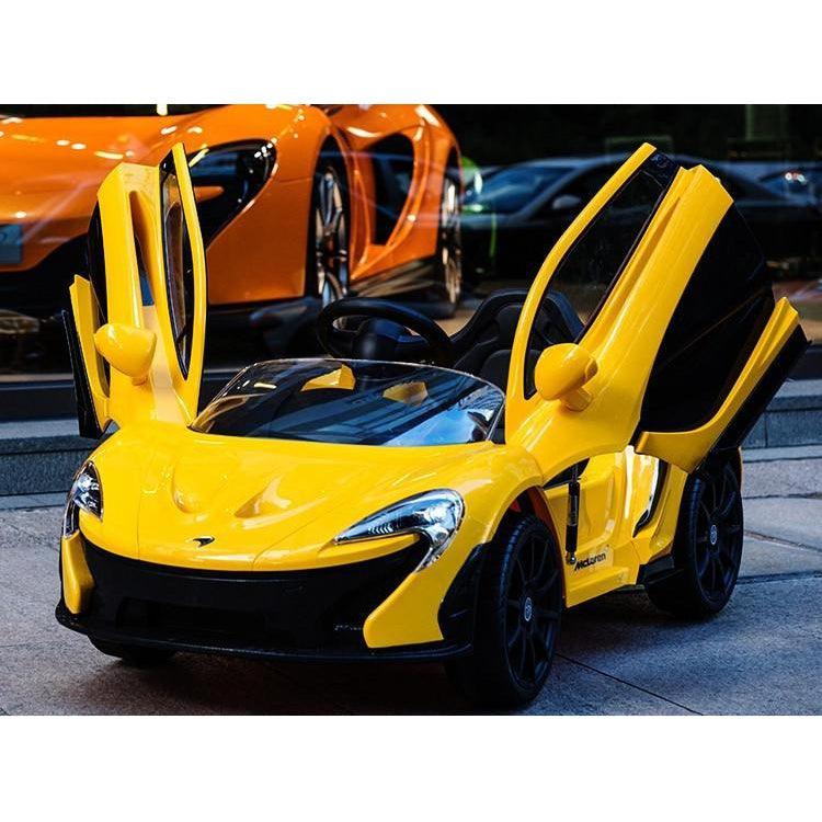 Mclaren P1 12V Remote Control Ride on SUV Car for Kids- Yellow - 11Cart