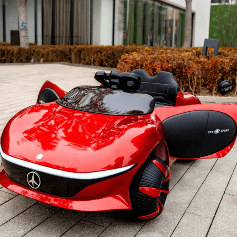 Mercedes Benz 12V Ride on Car with remote & Manual Drive for Kids - Red - 11Cart