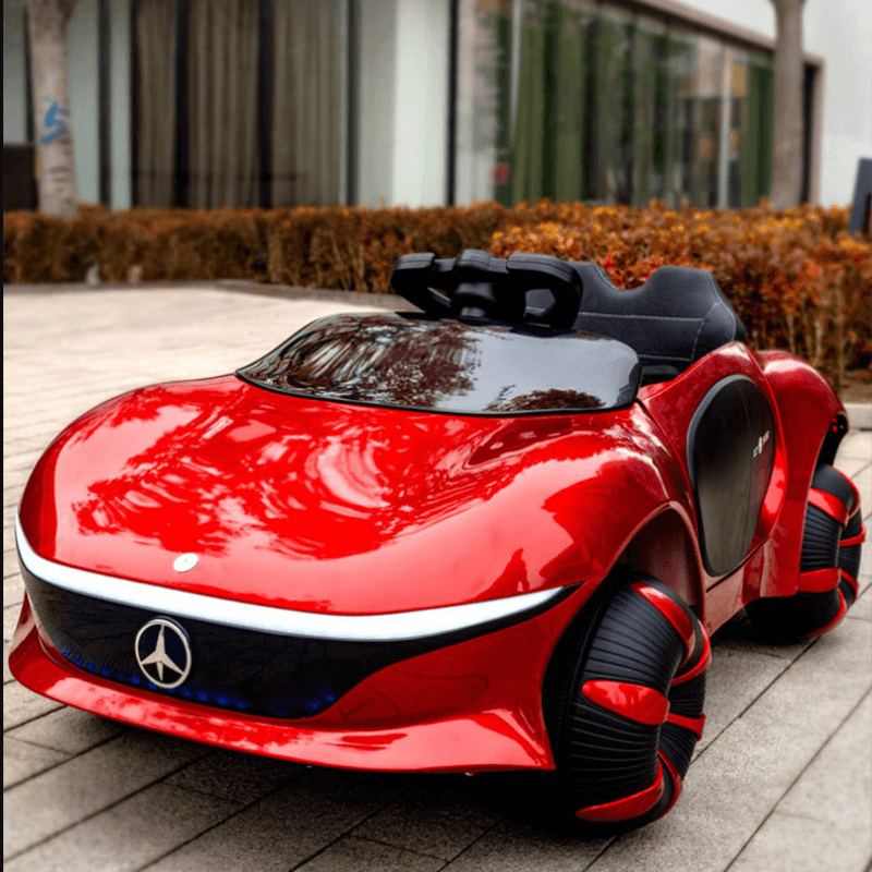 Mercedes Benz 12V Ride on Car with remote & Manual Drive for Kids - Red - 11Cart