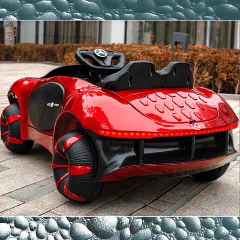Mercedes Benz 12V Ride on Car with remote & Manual Drive for Kids - Red - 11Cart
