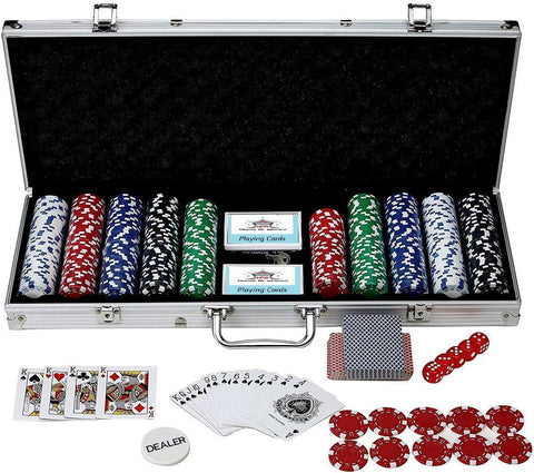 Poker Game Set 500 Pcs (Aluminum Case Safe Pack) - 11Cart
