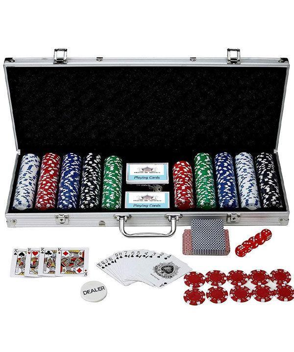 Poker Game Set 500 Pcs (Aluminum Case Safe Pack) - 11Cart