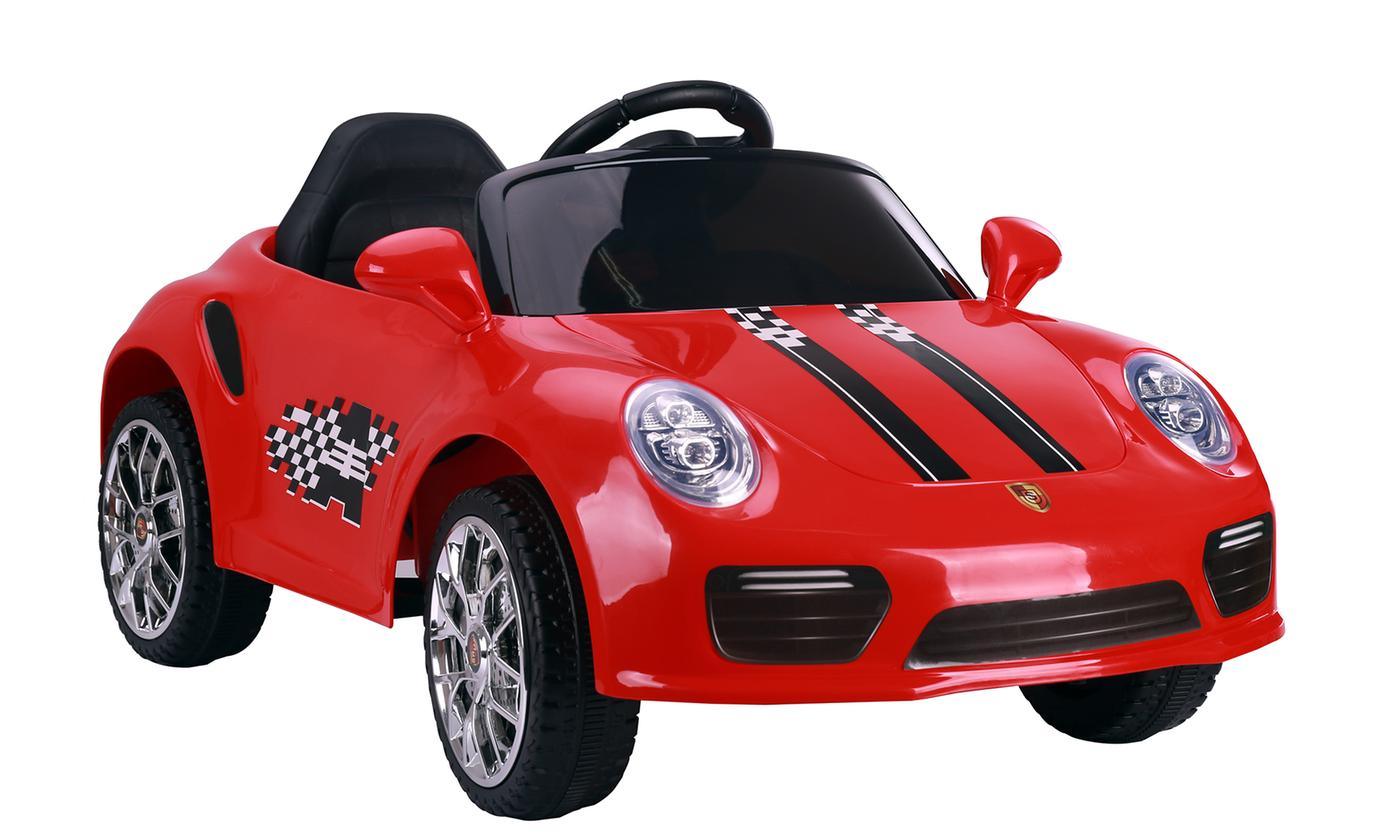 11Cart 12V Porche Electric Ride on Car for Kids with Parental Control | Four Wheels Suspension | Power Level Display - 11Cart