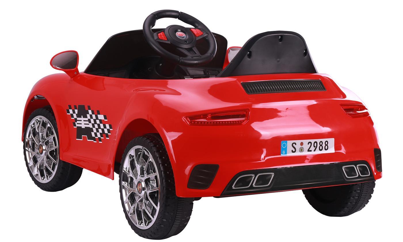 11Cart 12V Porche Electric Ride on Car for Kids with Parental Control | Four Wheels Suspension | Power Level Display - 11Cart