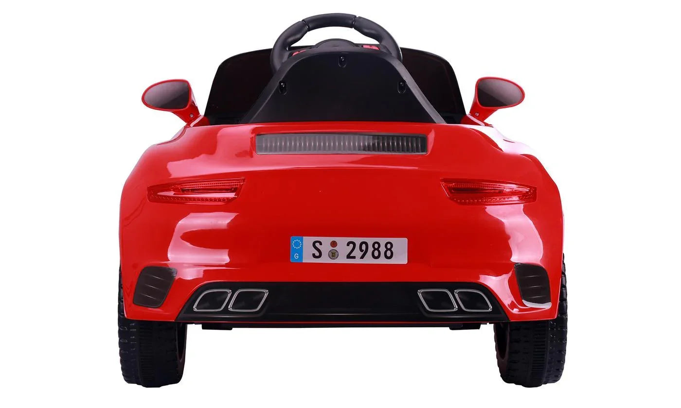 Rechargeable 12V Porsche car for kids with easy-to-use parental remote control

