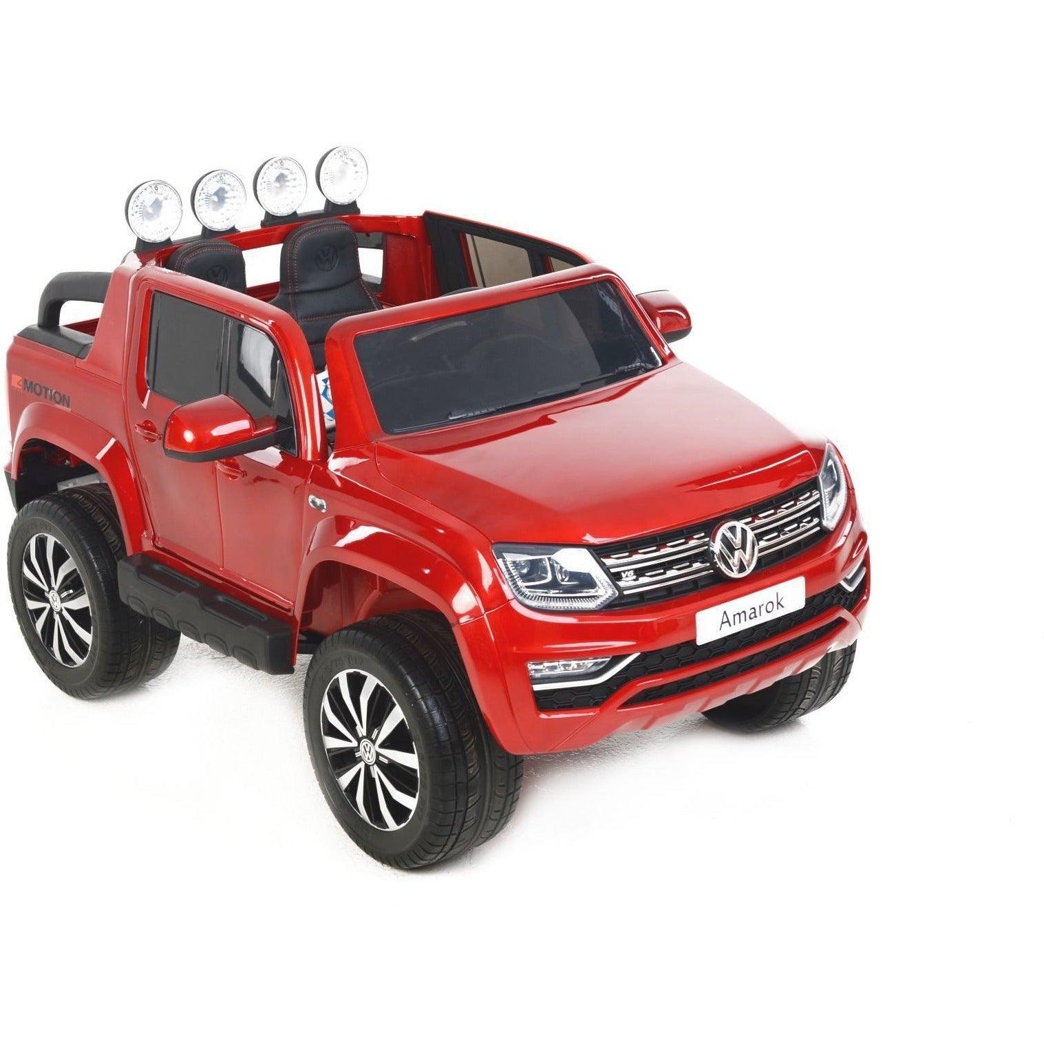 Rechargeable Volkswagen Amarok ride-on car for kids with a comfortable seat and remote control
