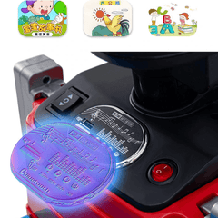 Ride-on toy excavator for kids with a realistic design and comfortable seat
