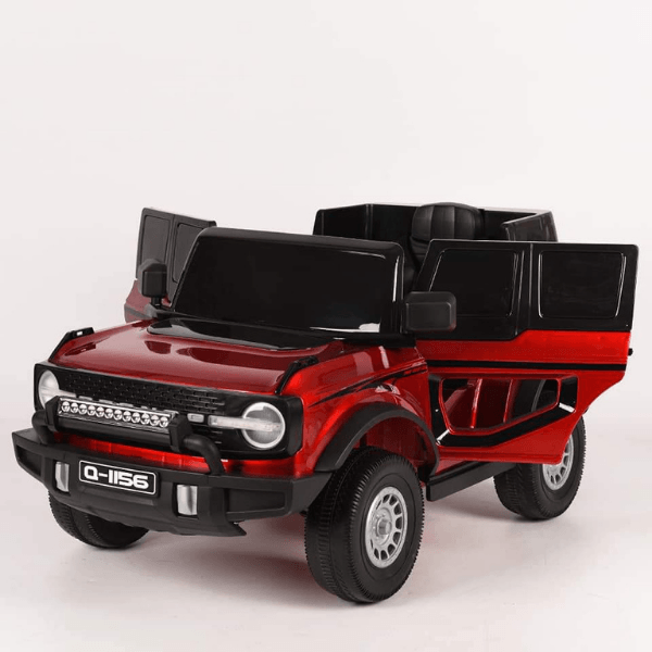 Red & Black 2.4G Battery Operated Ride On Jeep Q-1156 | Remote & Manual Drive - 11Cart