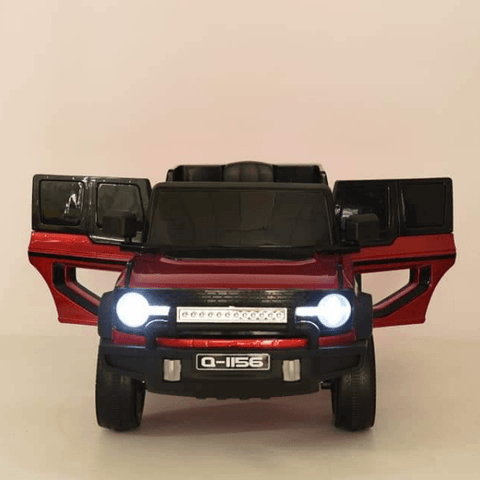 Red & Black 2.4G Battery Operated Ride On Jeep Q-1156 | Remote & Manual Drive - 11Cart