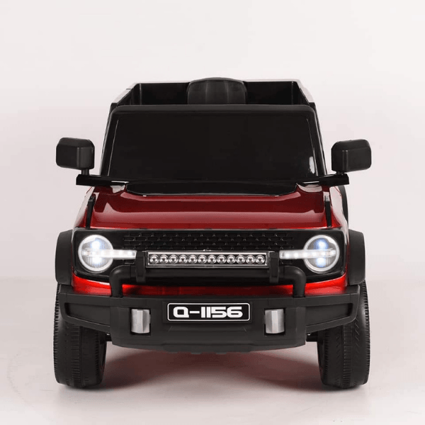 Red & Black 2.4G Battery Operated Ride On Jeep Q-1156 | Remote & Manual Drive - 11Cart