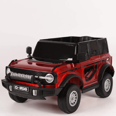 Red & Black 2.4G Battery Operated Ride On Jeep Q-1156 | Remote & Manual Drive - 11Cart