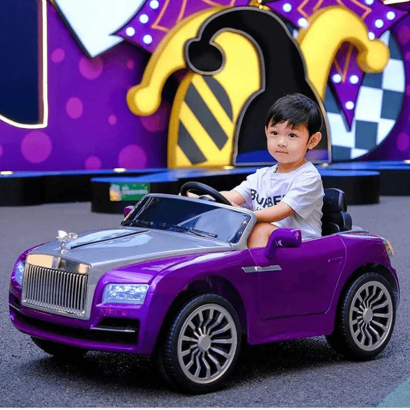Rolls Royce Rechargeable Ride on Car for Kids & Toddlers with Remote Control - Purple - 11Cart
