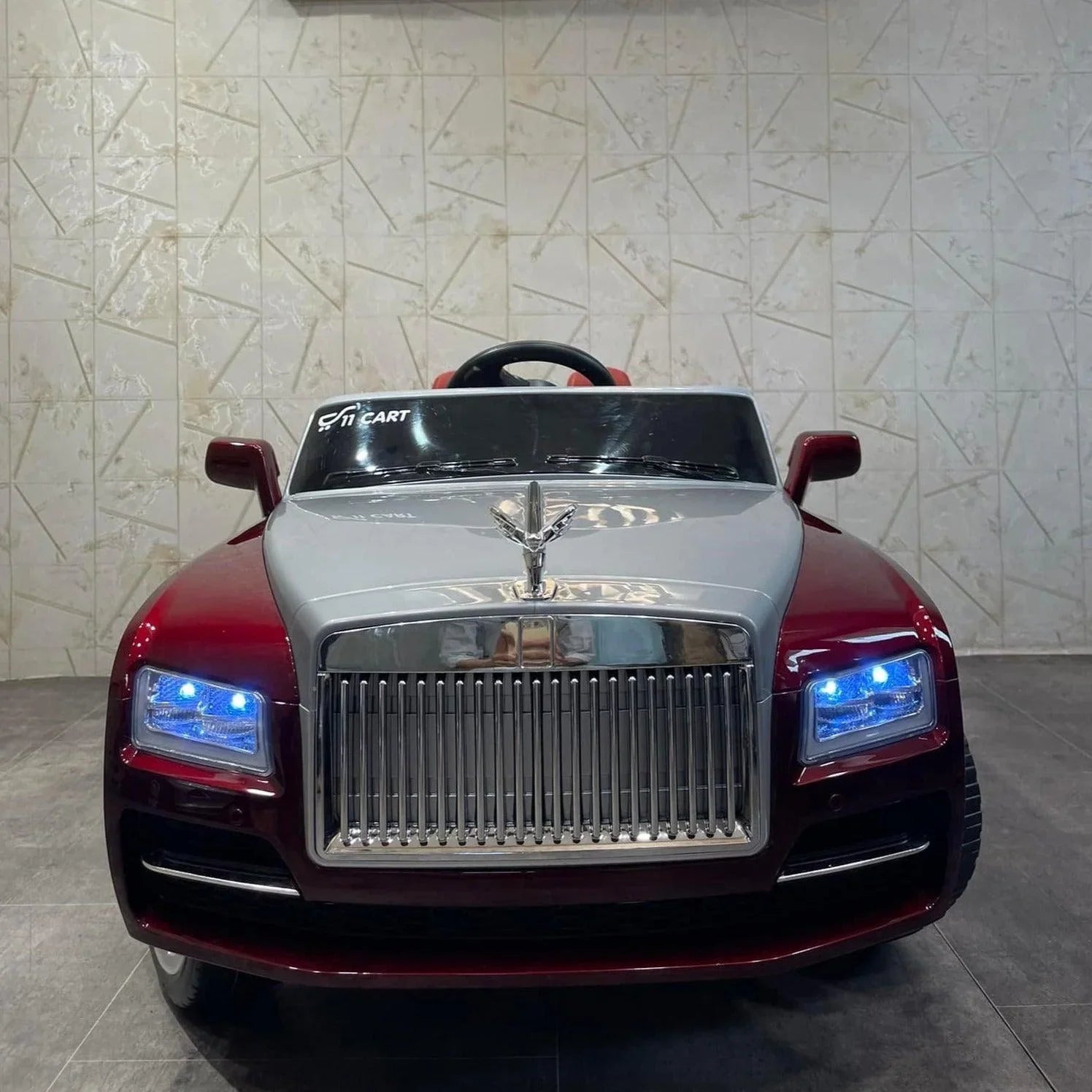 Rolls Royce Electric Ride on Car for Kids & Toddlers with Remote Control - Red - 11Cart