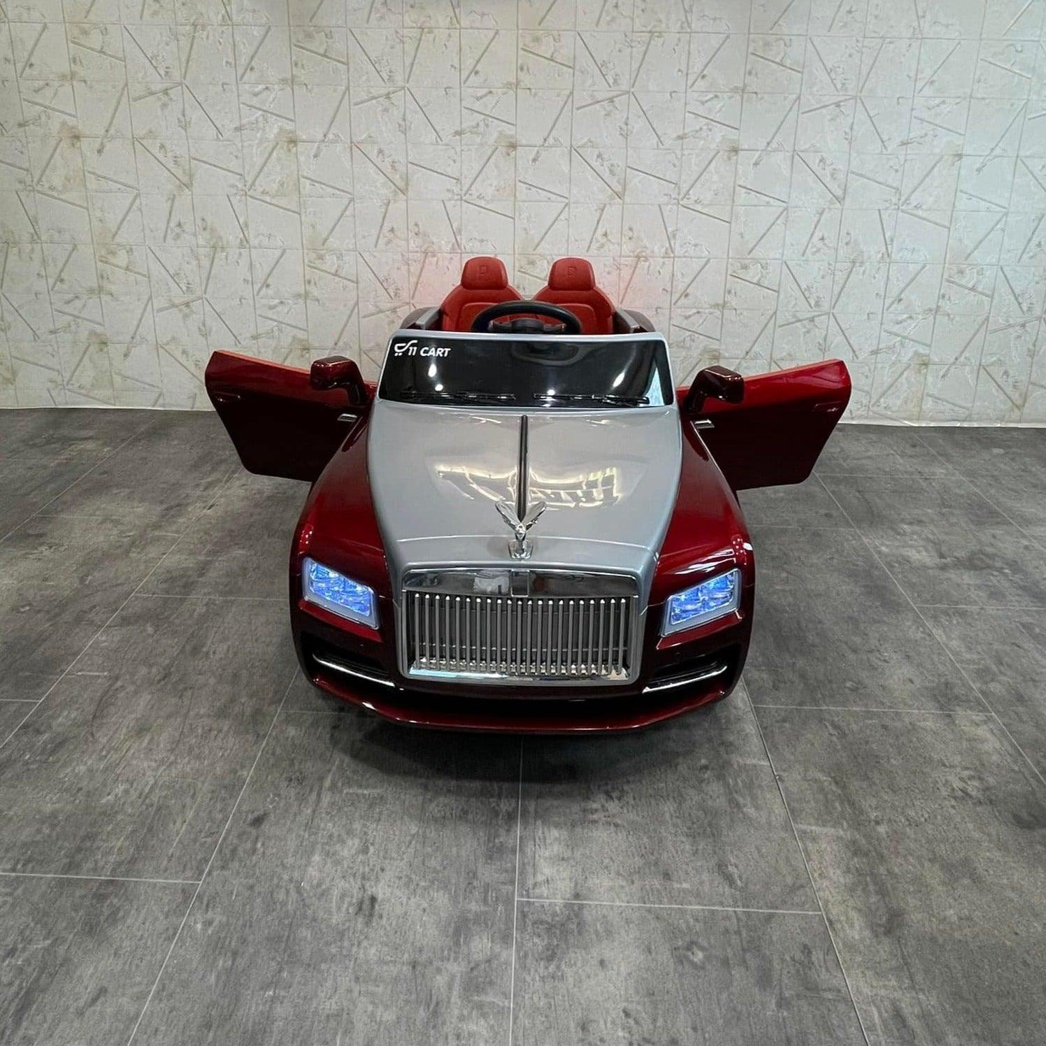 Rolls Royce Electric Ride on Car for Kids & Toddlers with Remote Control - Red - 11Cart