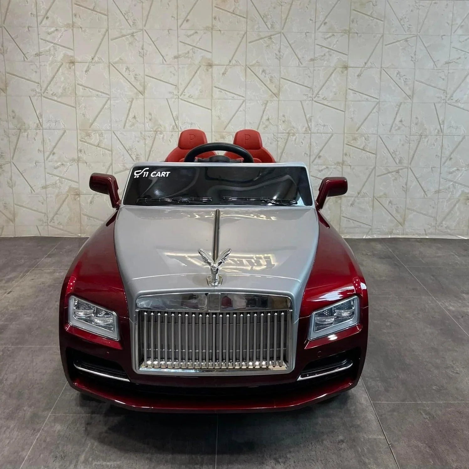 Rolls Royce Electric Ride on Car for Kids & Toddlers with Remote Control - Red - 11Cart