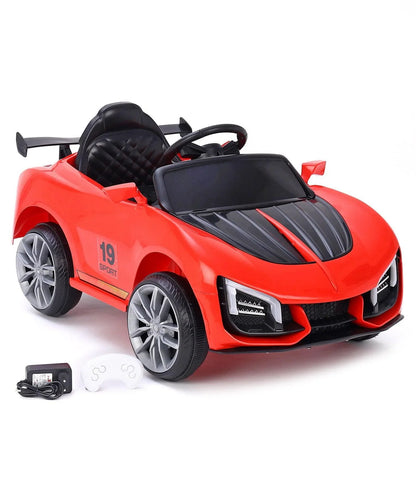 Stylish battery-powered toy car for kids with comfortable seating and safety belt