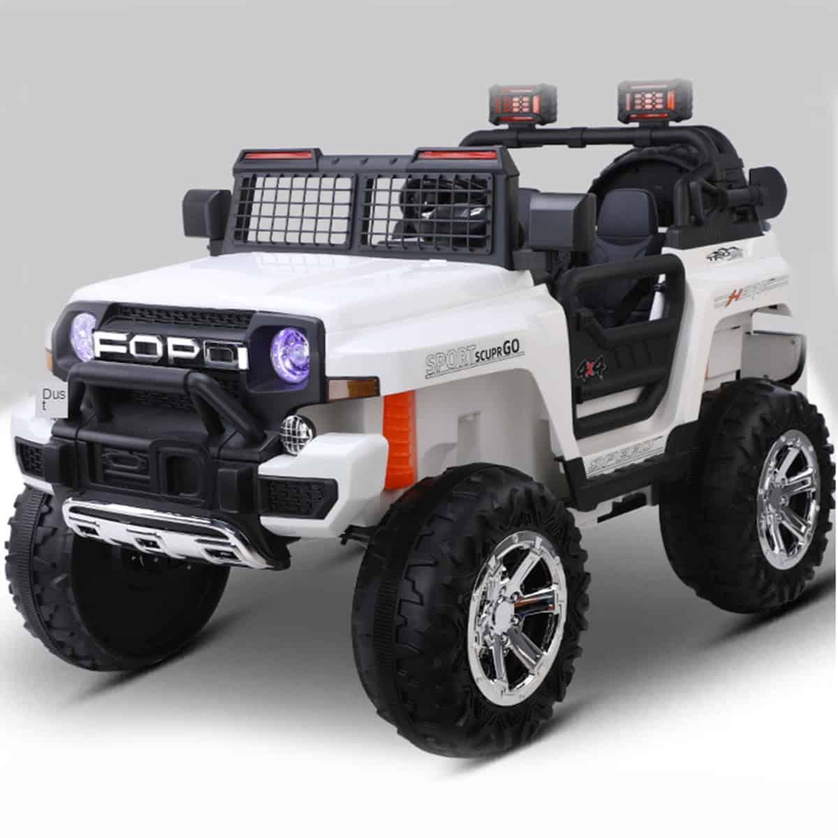 Electric Jeep FW9199 Ride on Car  Four Wheel Damping | Portable handlebar Jumbo Size - 11Cart