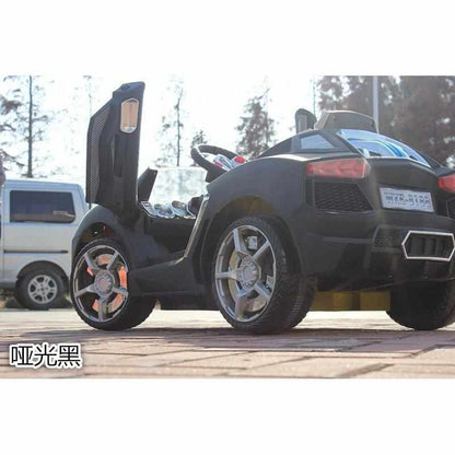 12V Lamborghini WXE 8188 Electric Car for Kids | 2 Engine & Doors Open | Gearbox Steering Wheel - 11Cart