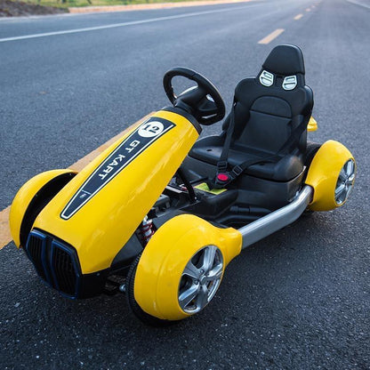 2 rear 12V Engines Kart FC-8818 for Kids with Horn | Ride on Car | Metal structure with white plastic housing. - 11Cart