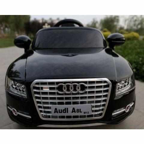 Official Black 12v Audi A8 Coupe for Kids | Remote and Manual Drive | Unique subwoofer sound - 11Cart