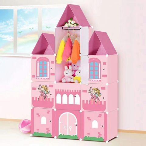 Multi-Purpose Storage Shelf - Ice Cream Strawberry Theme 10 Shelfs - 11Cart