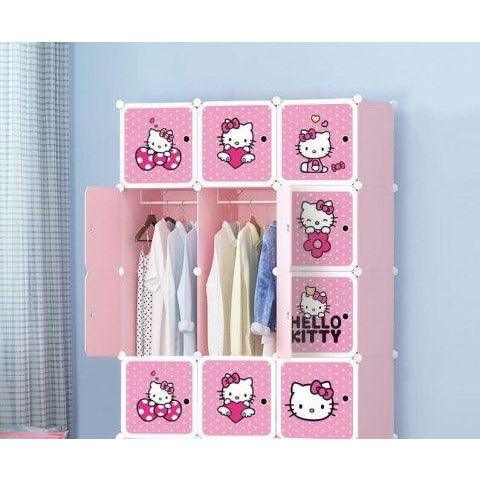 DIY Hello Kitty12 Cubes Portable Pink Wardrobe - 11Cart