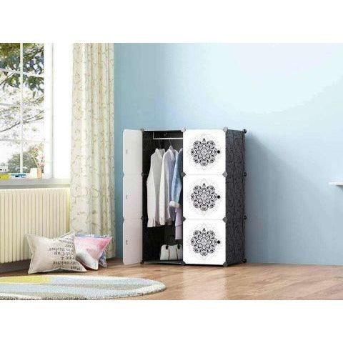 Barbie Design 6 Cubes Portable Blue Wardrobe | Large Volume and Weight Capacity - 11Cart