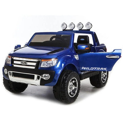 12V Pick-Up Ford Ranger Blue Electric 4x4 for Kids | Illuminated lights & 4 Wheel Drive - 11Cart