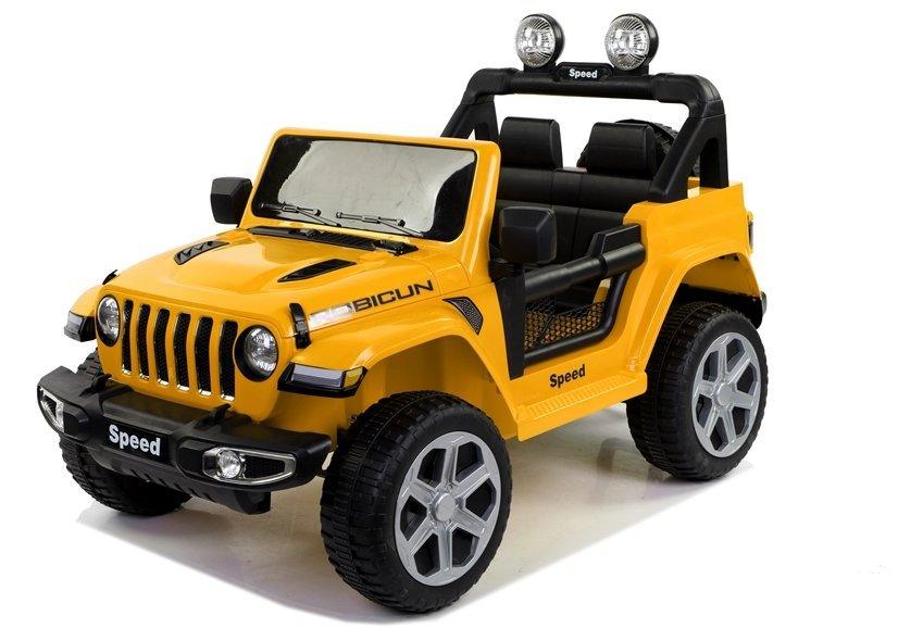 11Cart Yellow Electric Ride on Speed Jeep for Kids | Manual and Parent Control - 11Cart