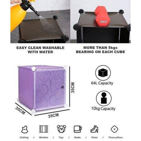 Large volume Portable Wardrobe Cubes for Kids - 11Cart