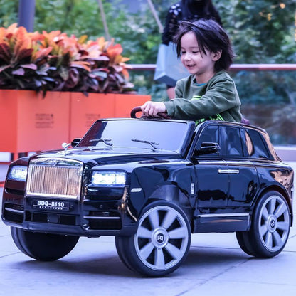 Rolls Royce Rechargeable Ride on Car for Kids & Toddlers with Remote Control - BDQ-8110 Black - 11Cart