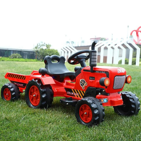 Brand New Battery Operated Red Ride on Tractor for Kids |  with Powerful Motor System - 11Cart