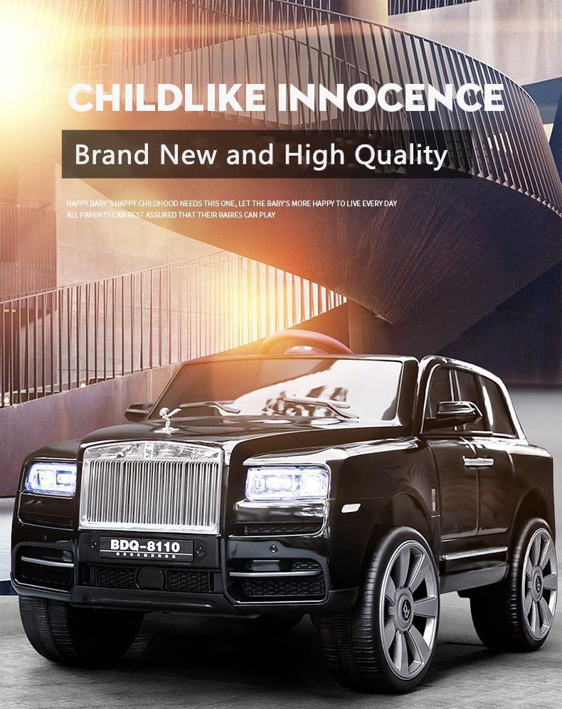 Rolls Royce Rechargeable Ride on Car for Kids & Toddlers with Remote Control - BDQ-8110 Black - 11Cart