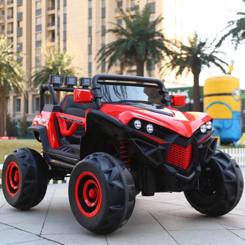 Off-road 12 V Battery Operated 4x4 Red Kids Jeep | Self & remote driving - 11Cart