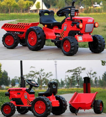 Brand New Battery Operated Red Ride on Tractor for Kids |  with Powerful Motor System - 11Cart