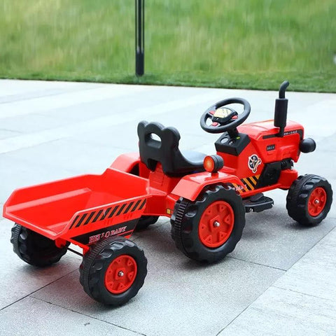 Brand New Battery Operated Red Ride on Tractor for Kids |  with Powerful Motor System - 11Cart